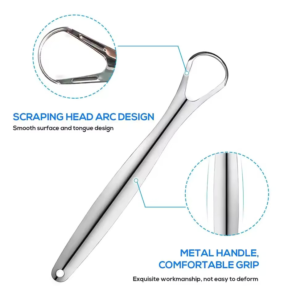 AliExpress Stainless Steel Tongue Scraper for Adults and Kids, view 5