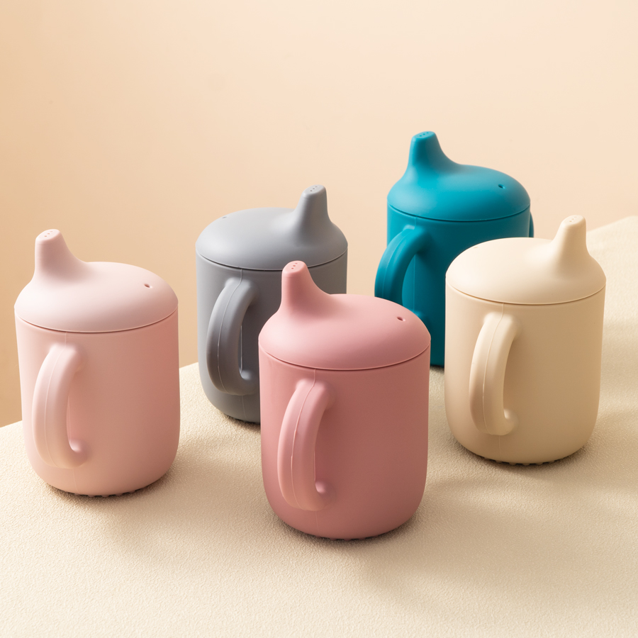 AliExpress 1PCS Baby Feeding Silicone Cups For Infants And Young Children Portable Learning Hand Shank Drinking Water Cups Baby Stuff