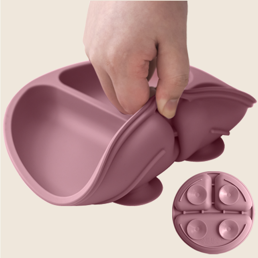AliExpress 1PCS Baby Sucker Silicone Dining Plate BPA Free Children Dishes Suction Toddle Training Tableware Kids Feeding Bowls Baby Stuff, view 4