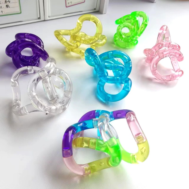 AliExpress 1pcs Crystal Deformable Rope Stress Relieving Toy Fun and Educational Deformation Rope Knot Pressure Anti Stress Toys, view 2