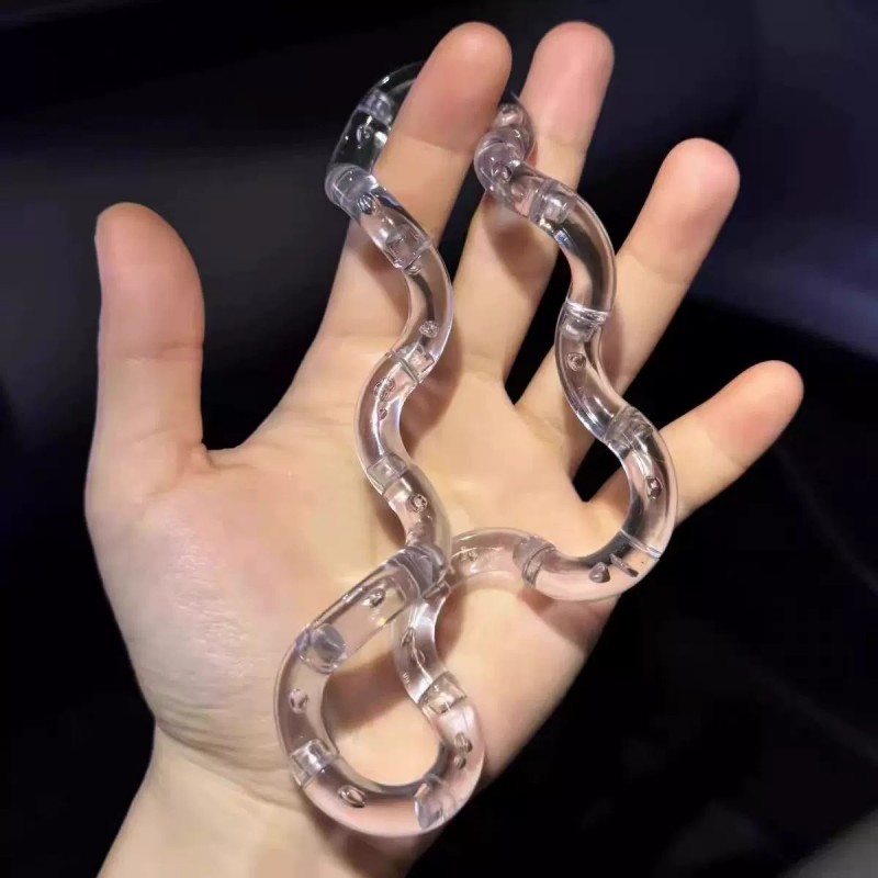 AliExpress 1pcs Crystal Deformable Rope Stress Relieving Toy Fun and Educational Deformation Rope Knot Pressure Anti Stress Toys, view 4