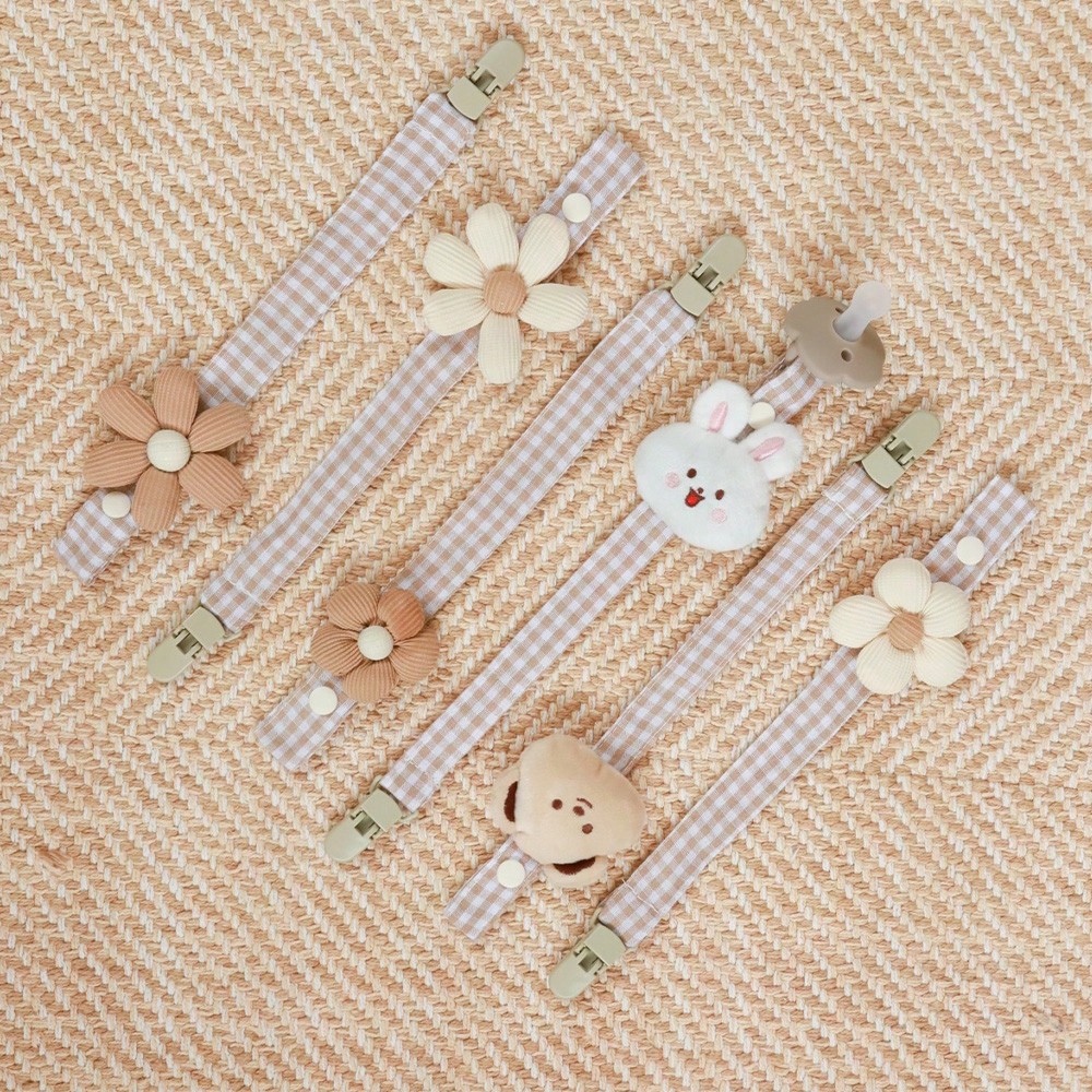 AliExpress 1PCS Cute Bear Baby Pacifier Clip Chain Dummy Holder Soother Pacifier Clips Strap Nipple Holder Infant Feeding Babies Accessorie, view 3