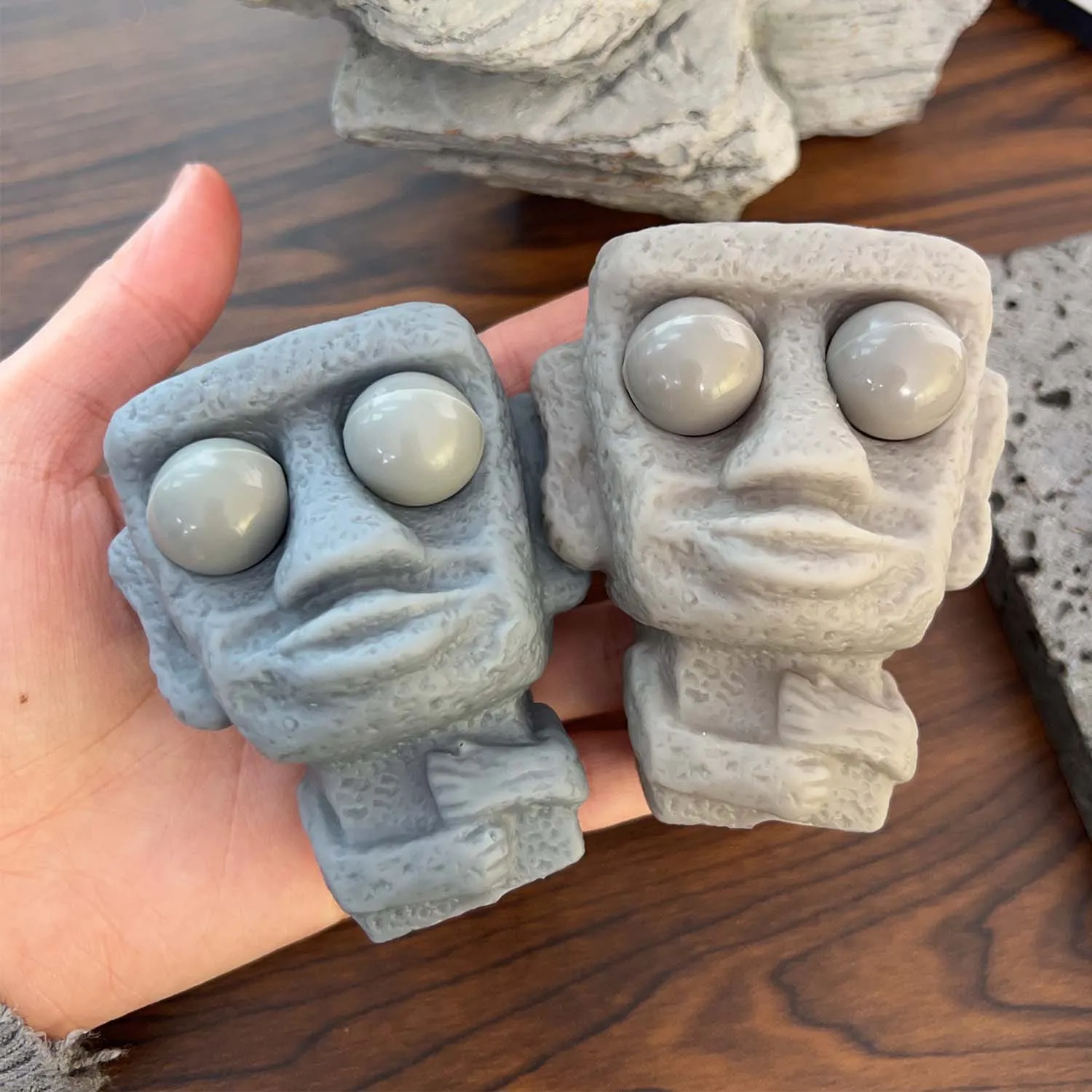 AliExpress 1PCS Easter Squeezing Blowout Rock Man Fidget Toy Squeezing Slow Rebound Soft Statue Toy Relieves Stress Office Decor Items, view 3