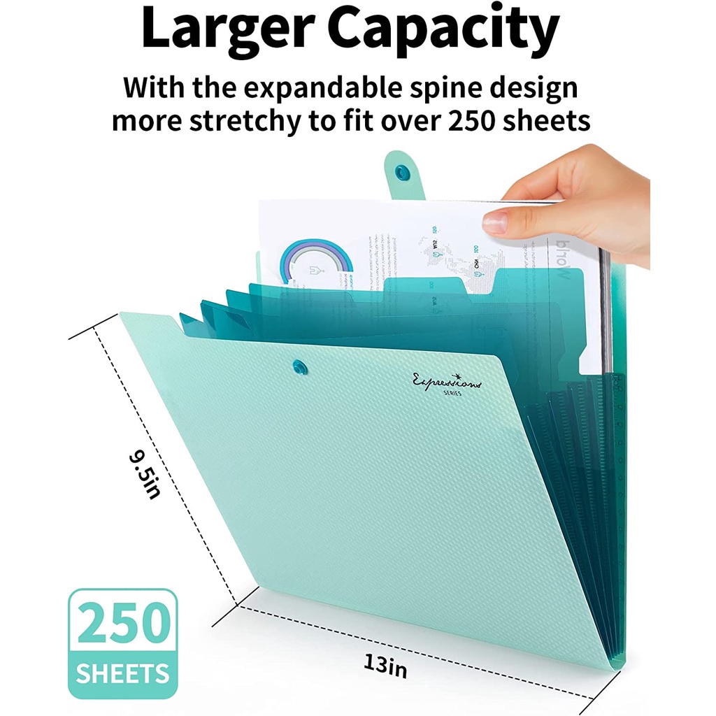 AliExpress 1PCS Expanding File Folder,5 Pocket Folders for Documents,Portable Paper Organizer for School Office Supplies,A4 Size