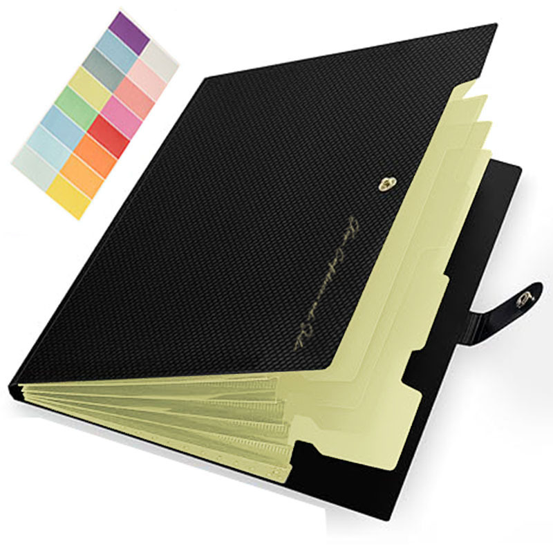 AliExpress 1PCS Expanding File Folder,5 Pocket Folders for Documents,Portable Paper Organizer for School Office Supplies,A4 Size, view 6