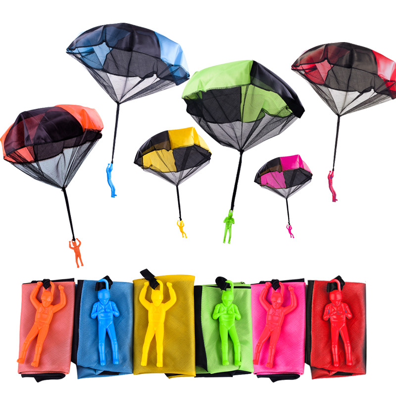 AliExpress 1pcs Hand Throwing Parachute Outdoor Funny Toys Game Play Toys for Fly Parachute Sport with Mini Soldier Toys