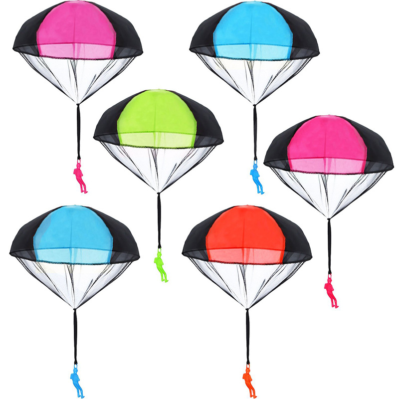 AliExpress 1pcs Hand Throwing Parachute Outdoor Funny Toys Game Play Toys for Fly Parachute Sport with Mini Soldier Toys, view 2