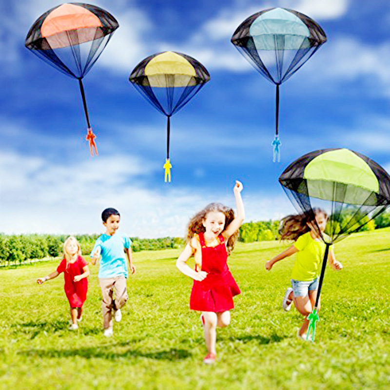 AliExpress 1pcs Hand Throwing Parachute Outdoor Funny Toys Game Play Toys for Fly Parachute Sport with Mini Soldier Toys, view 6
