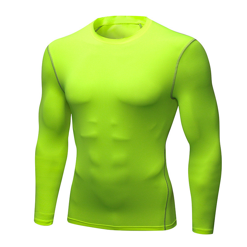 AliExpress 1pcs Men's Long-sleeved Thermal Underwear Male Thin Tight Fitting Fast Dry Elastic Fitness Tops Man Autumn Winter Sprots Wear, view 6