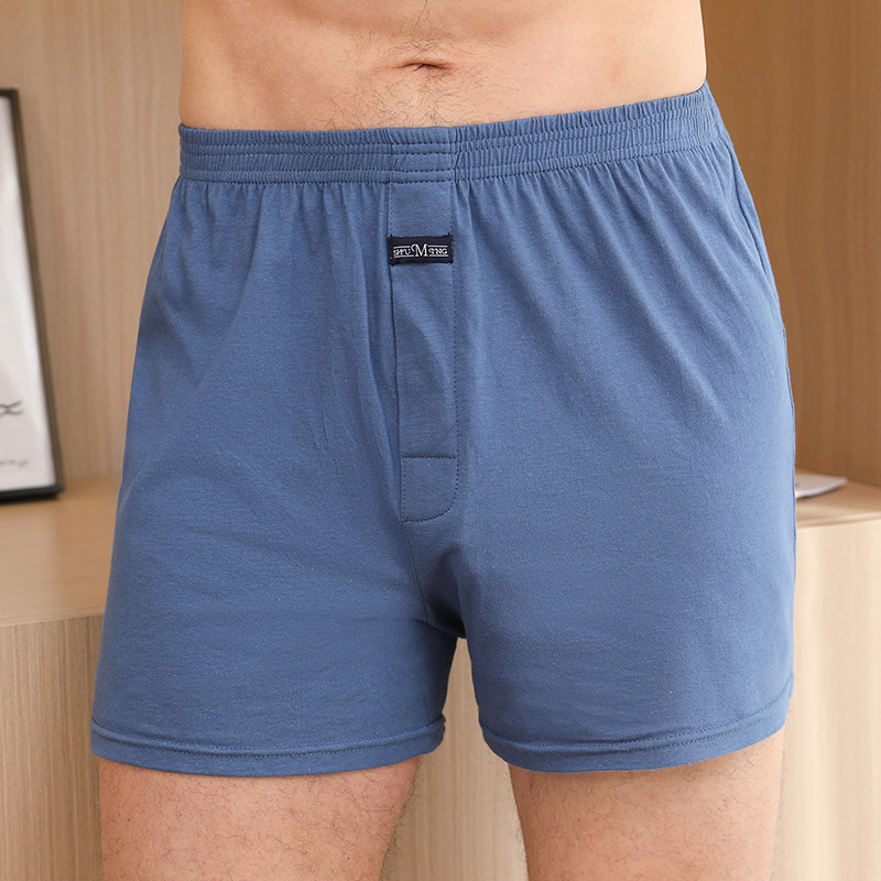 AliExpress 1PCS Men's Underwear Aro Pants Pure Cotton Home Sleeping Pants Loose Breathable Men's High Waisted Four Corner Boxers Shorts, view 3