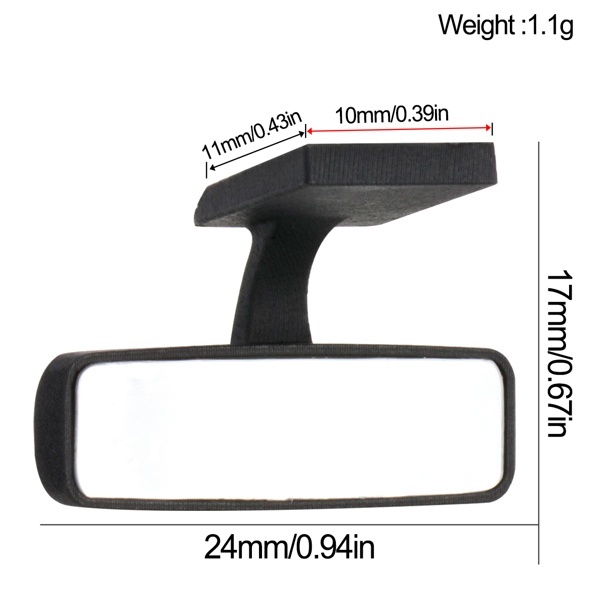 AliExpress 1Pcs Mini Rearview Mirror Accessories for 1/10 RC Crawler Crawler Car Traxxas TRX4 SCX10 RD110 D90 Upgrade Parts, view 3