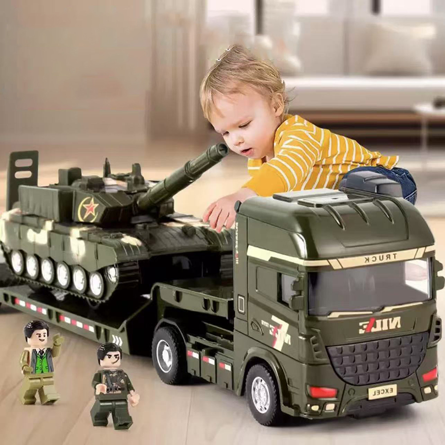 AliExpress 1pcs Scale-Carrier Container Engineering Set Vehicle Excavator Transport Truck Model Inertial Car Education Toys Gift for Childr
