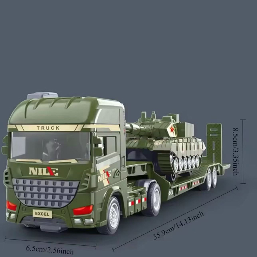 AliExpress 1pcs Scale-Carrier Container Engineering Set Vehicle Excavator Transport Truck Model Inertial Car Education Toys Gift for Childr, view 6