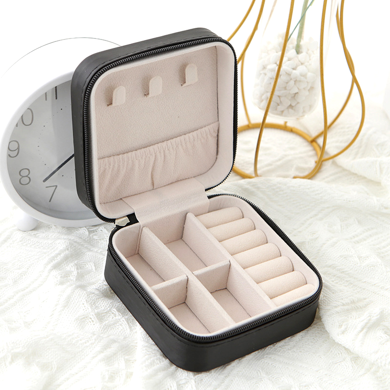 AliExpress Single-Layer Faux Leather Jewelry Travel Box
