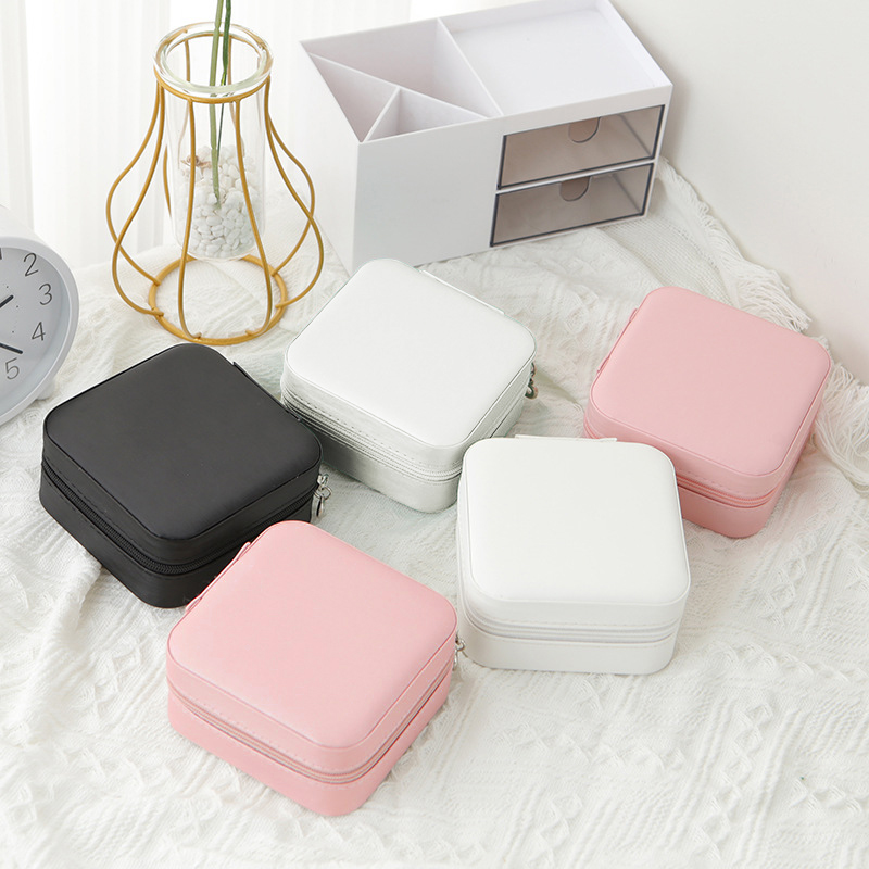 AliExpress Single-Layer Faux Leather Jewelry Travel Box, view 2