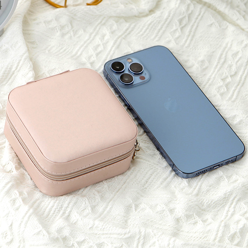 AliExpress Single-Layer Faux Leather Jewelry Travel Box, view 4