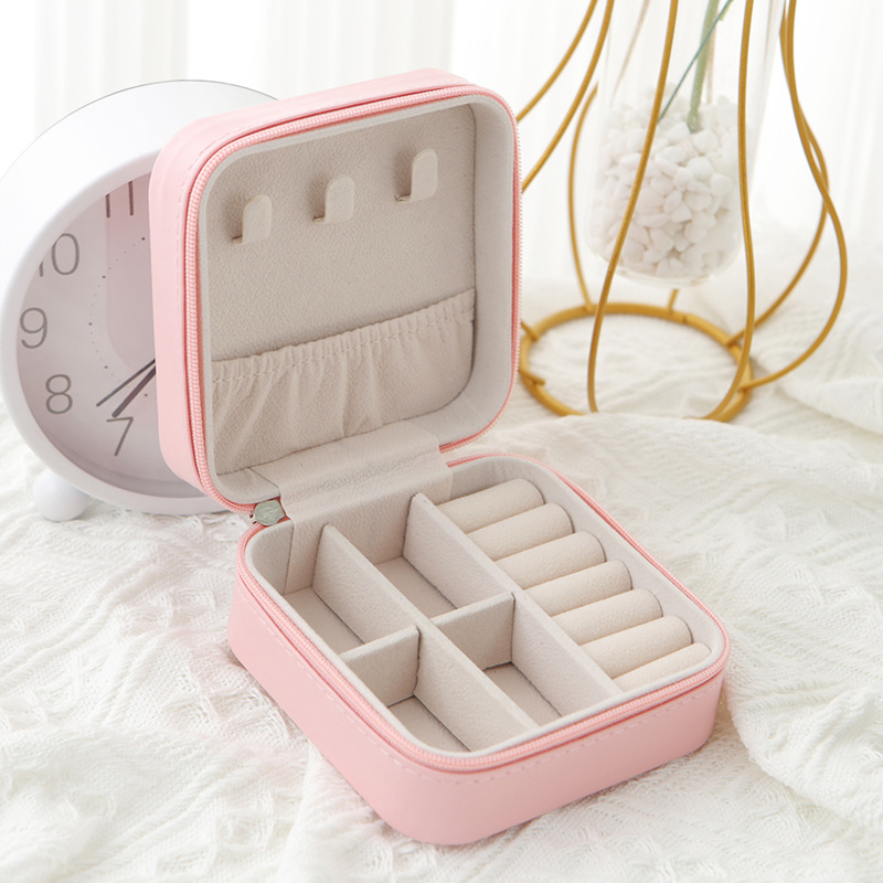 AliExpress Single-Layer Faux Leather Jewelry Travel Box, view 5