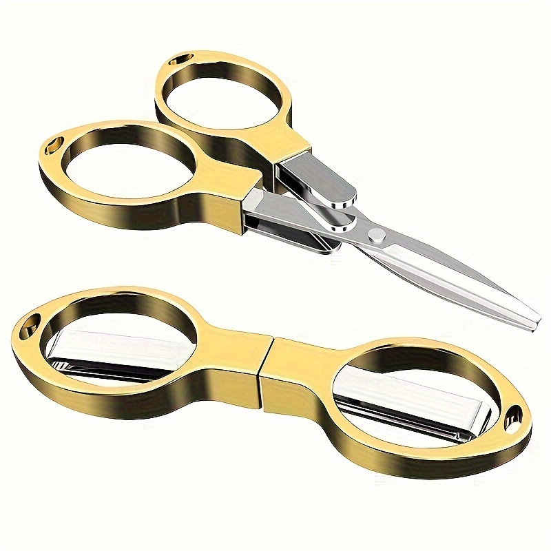 AliExpress 1Pcs Versatile Stainless Steel Folding Scissors - Retractable, Durable, and Portable for Travel,Outdoor & Daily Needs