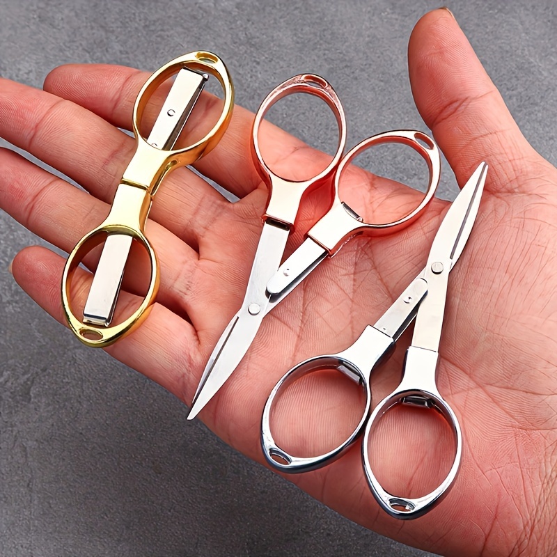 AliExpress 1Pcs Versatile Stainless Steel Folding Scissors - Retractable, Durable, and Portable for Travel,Outdoor & Daily Needs, view 5
