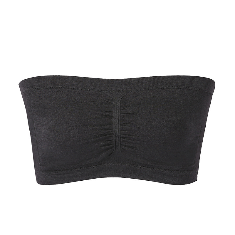 AliExpress 1pcs Women's Bra Plus Size Strapless Bra Thin Removable Chest Cushion Top Stretchy Seamless Invisible Bra S-6XL, view 4