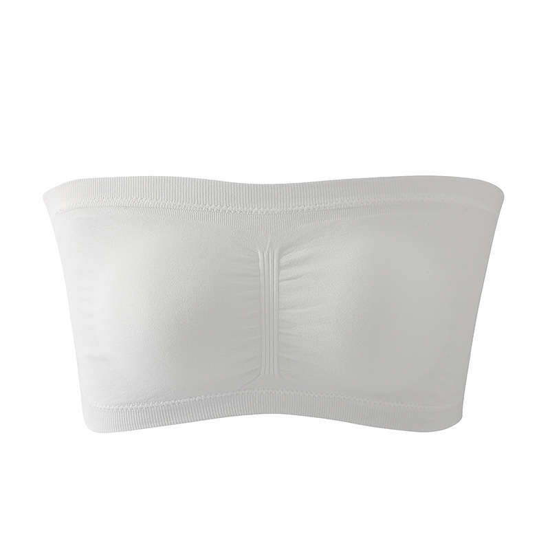 AliExpress 1pcs Women's Bra Plus Size Strapless Bra Thin Removable Chest Cushion Top Stretchy Seamless Invisible Bra S-6XL, view 5