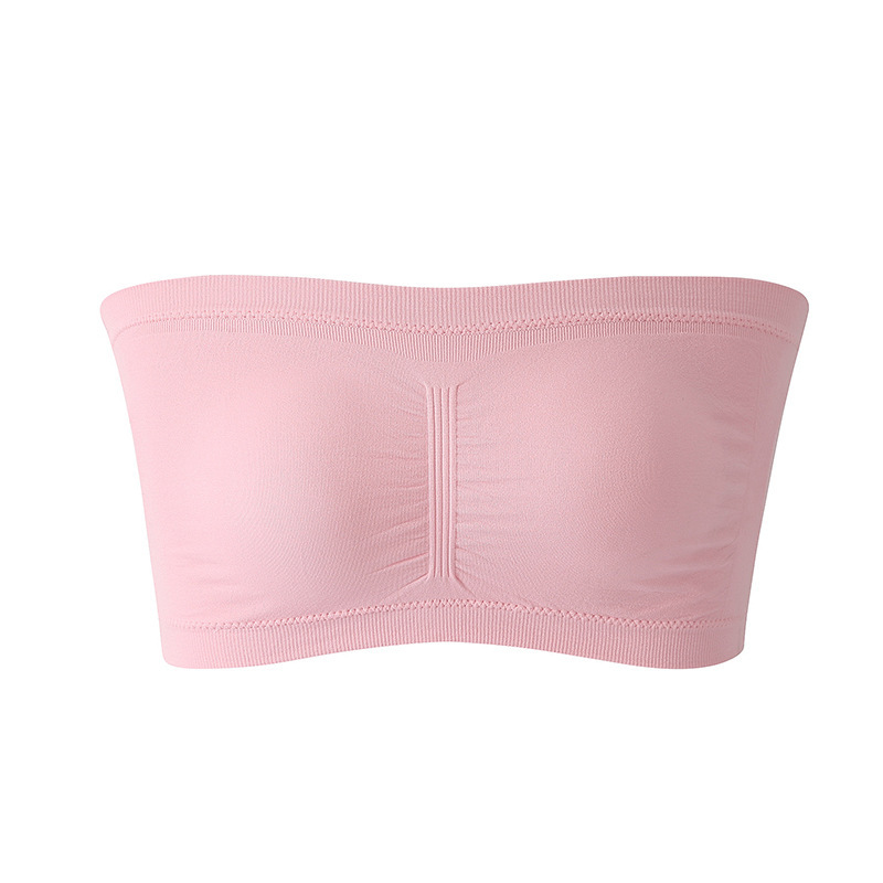 AliExpress 1pcs Women's Bra Plus Size Strapless Bra Thin Removable Chest Cushion Top Stretchy Seamless Invisible Bra S-6XL, view 6