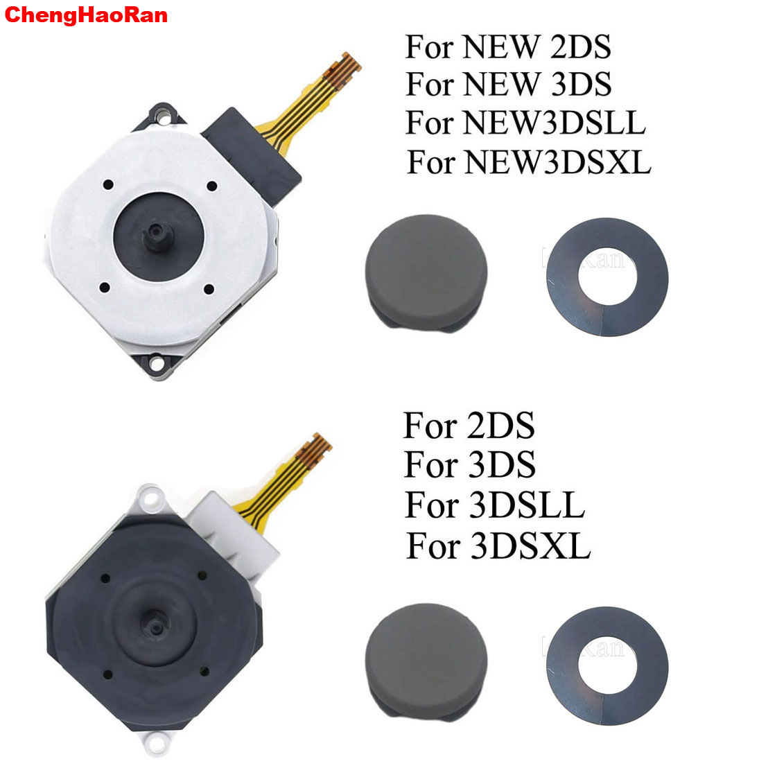 AliExpress 1Set 3D Analog Joystick Thumb Stick Replacement Parts For New 3DS New 2DS XL 3DS XL for NEW 3DS XL LL 2DS XL LL Console