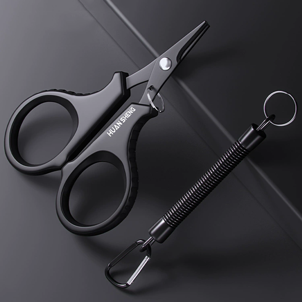 AliExpress 1set Titanium Coating Stainless Steel Fishing Scissor Plier Cut PE Braid Line Cutter Plies Carp Outdoor Fishing Accessories Tool