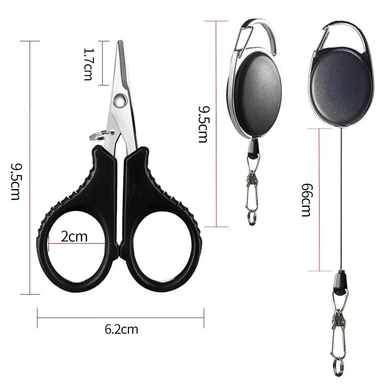 AliExpress 1set Titanium Coating Stainless Steel Fishing Scissor Plier Cut PE Braid Line Cutter Plies Carp Outdoor Fishing Accessories Tool, view 4