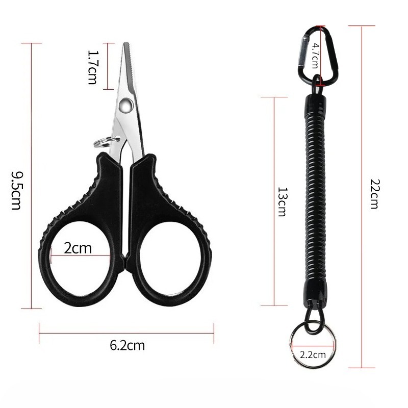 AliExpress 1set Titanium Coating Stainless Steel Fishing Scissor Plier Cut PE Braid Line Cutter Plies Carp Outdoor Fishing Accessories Tool, view 5