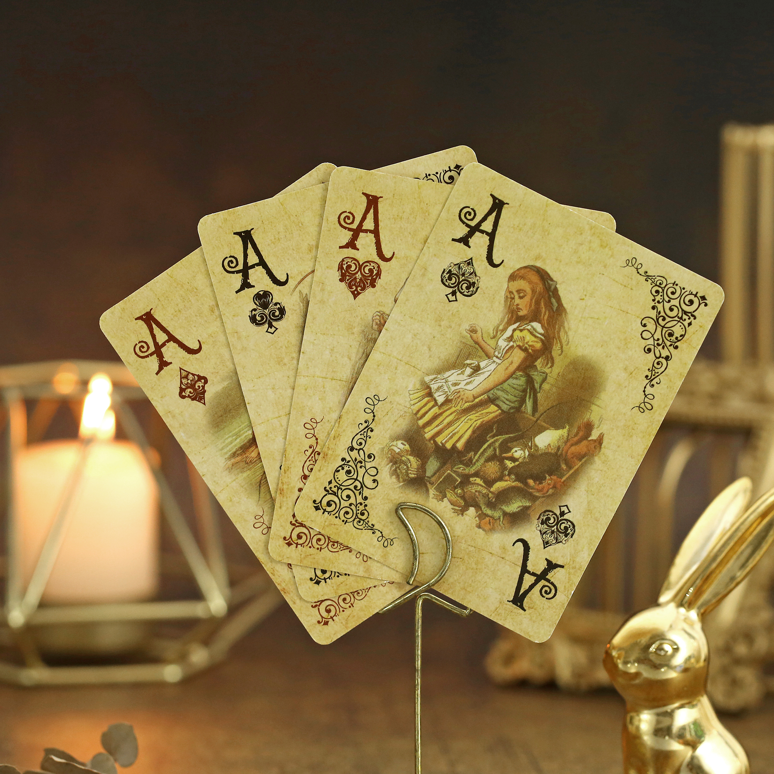 AliExpress 1Set Vintage Style Playing Cards Alice in Wonderland Poker Playing Cards Deck Board Games Retro Poker Never Open, view 4