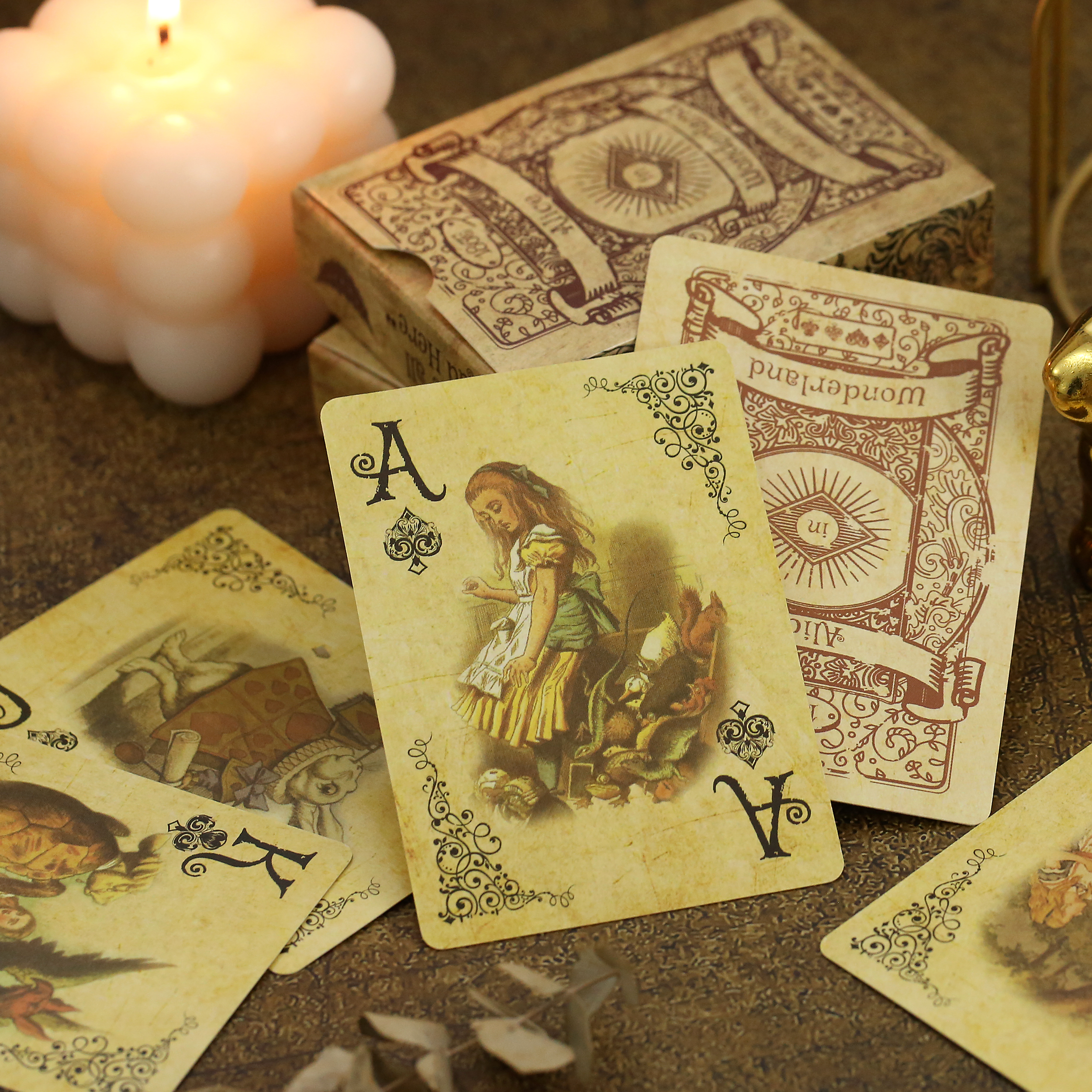 AliExpress 1Set Vintage Style Playing Cards Alice in Wonderland Poker Playing Cards Deck Board Games Retro Poker Never Open, view 5