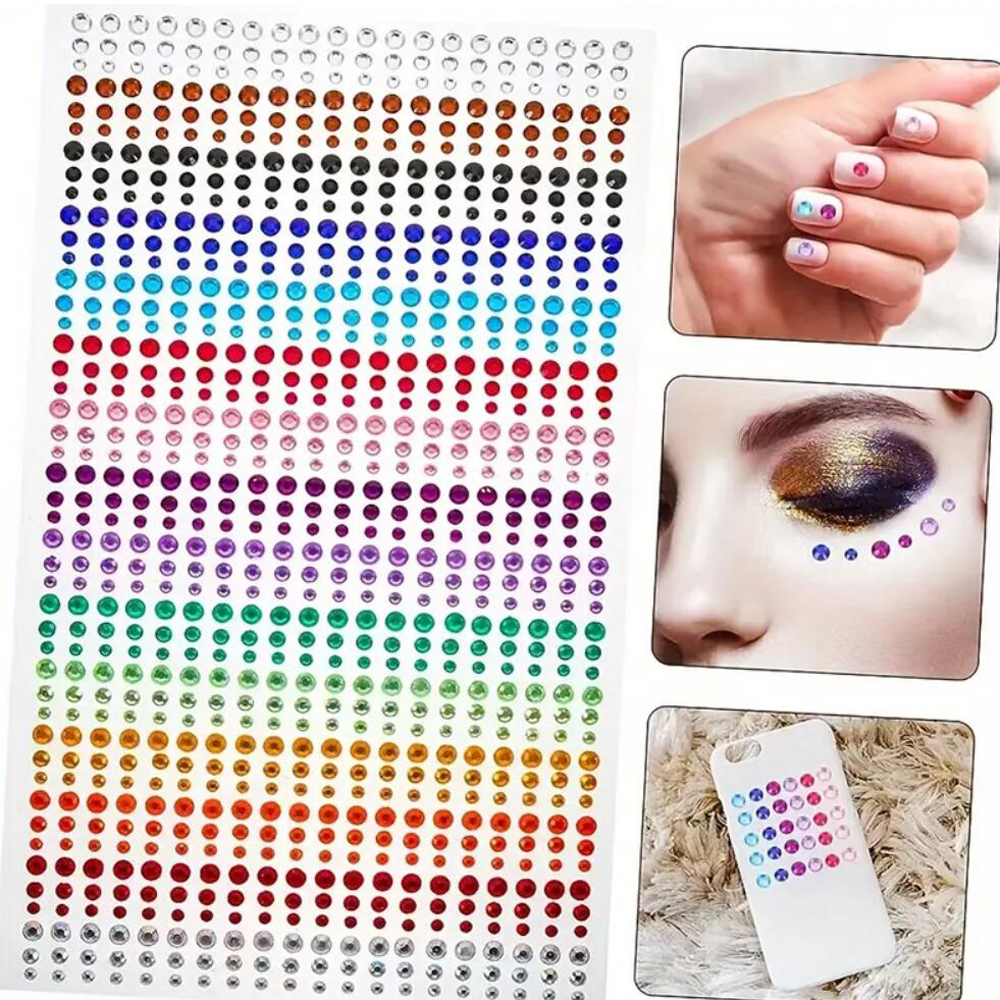 AliExpress 900-Piece Rainbow Face Gem Stickers, view 2