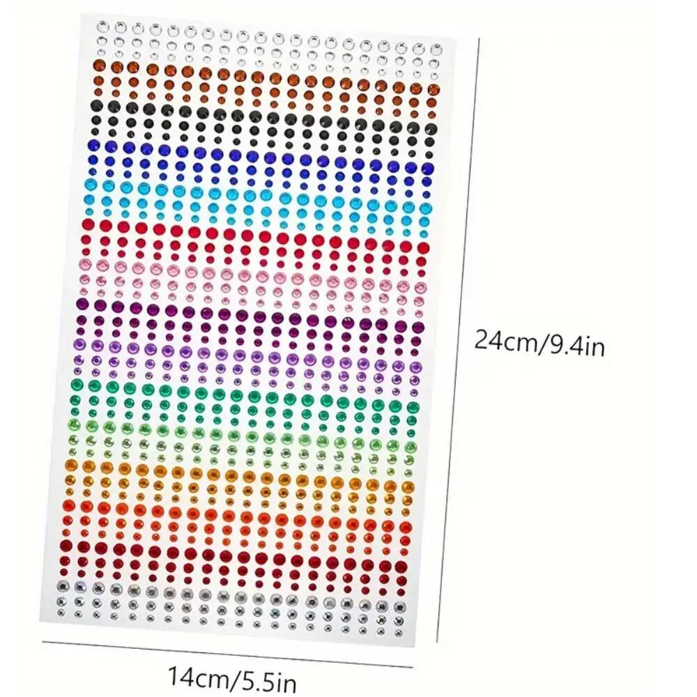 AliExpress 900-Piece Rainbow Face Gem Stickers, view 6