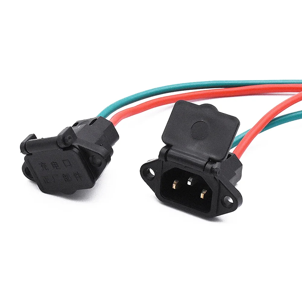 AliExpress 1x E-bike Plug Socket Charger Electric Scooter Vehicle Charging Socket E-bike Car Plug Cable Wire Connector Three Hole Socket, view 3