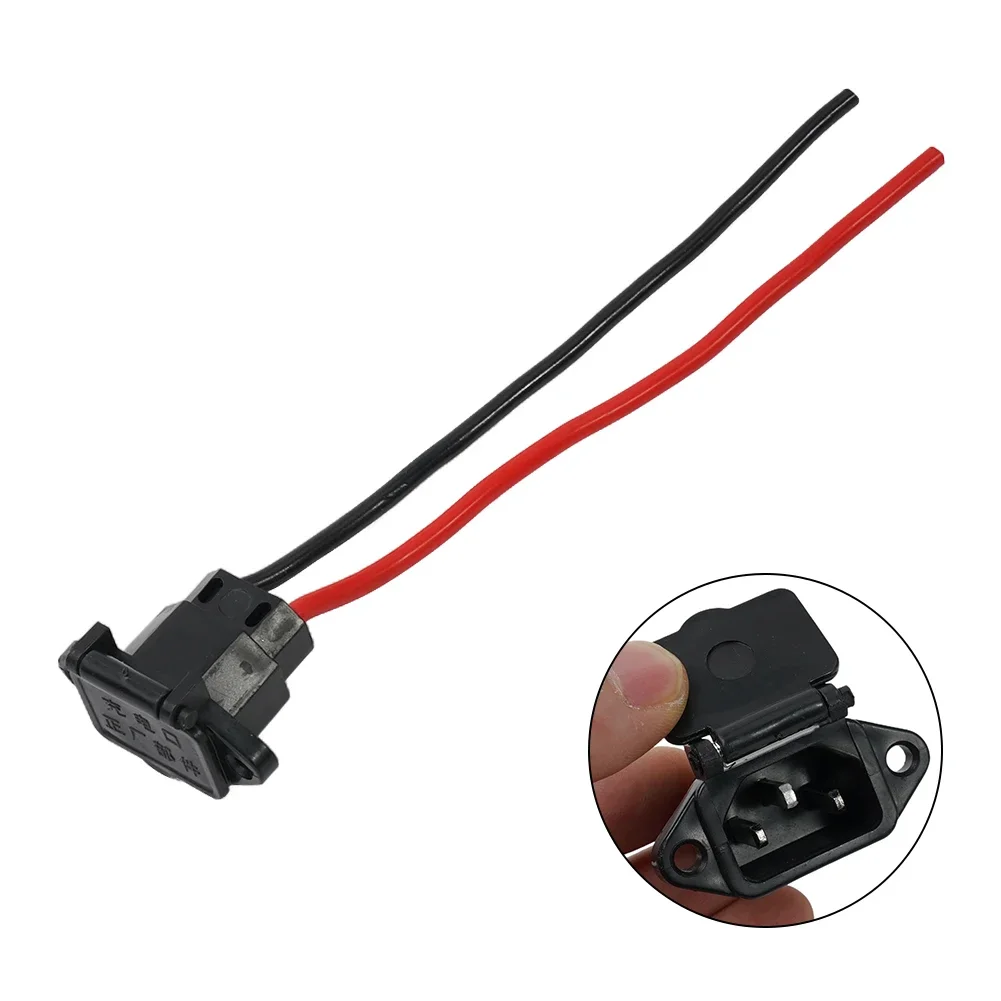 AliExpress 1x E-bike Plug Socket Charger Electric Scooter Vehicle Charging Socket E-bike Car Plug Cable Wire Connector Three Hole Socket, view 4