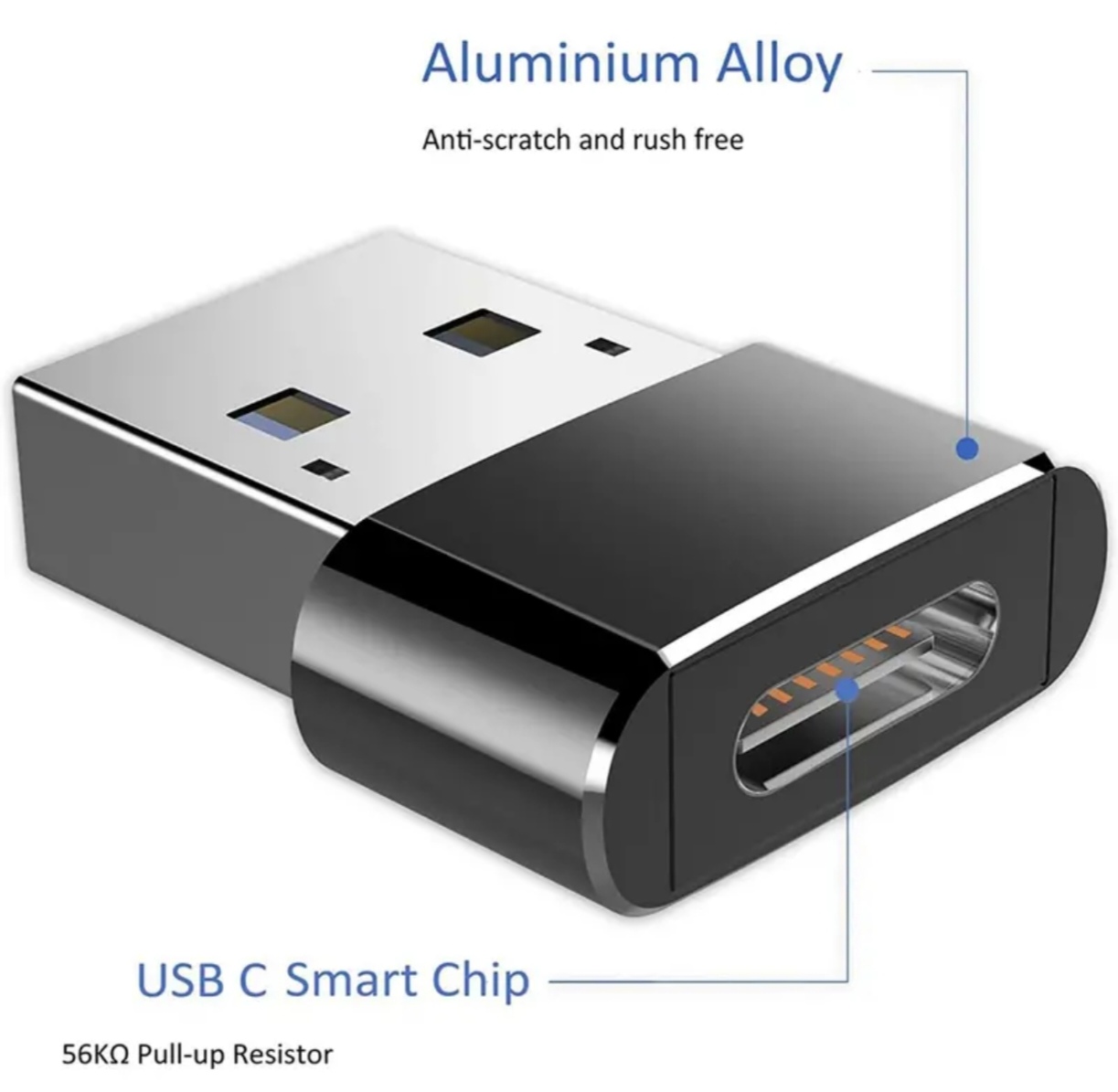 AliExpress USB-A Female to USB-C Male OTG Adapter, view 5