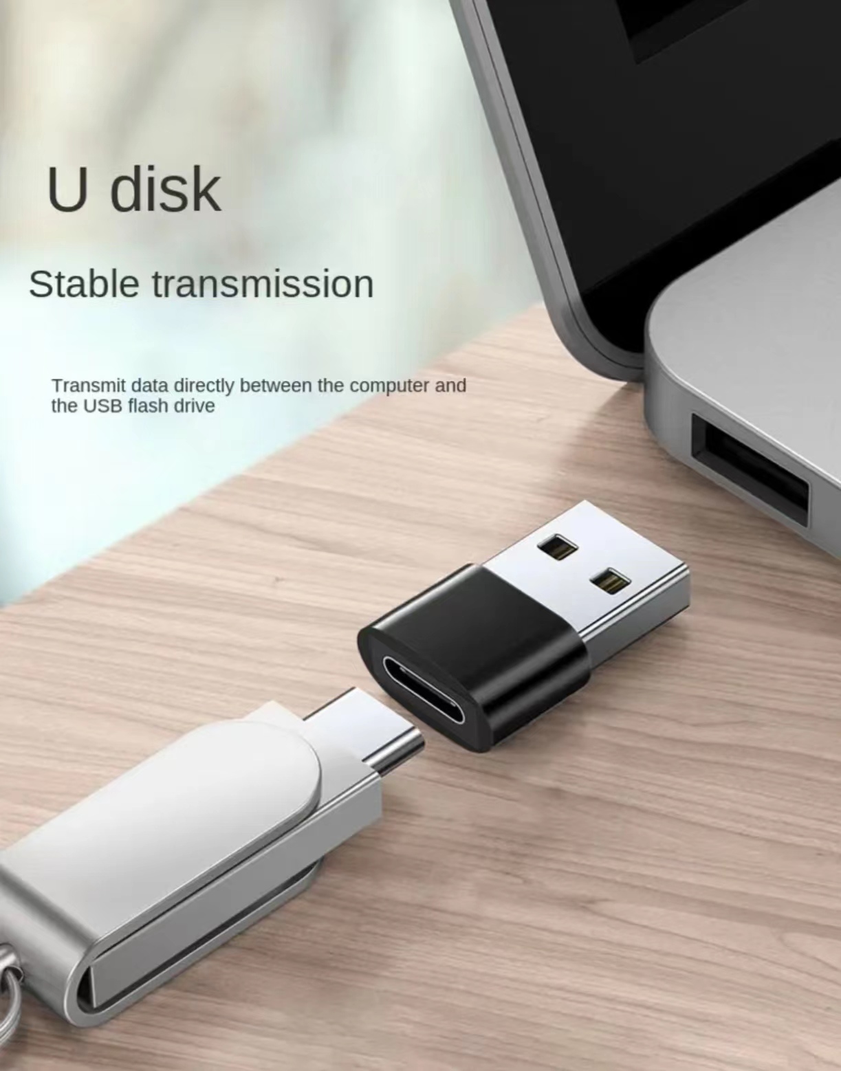 AliExpress USB-A Female to USB-C Male OTG Adapter, view 6
