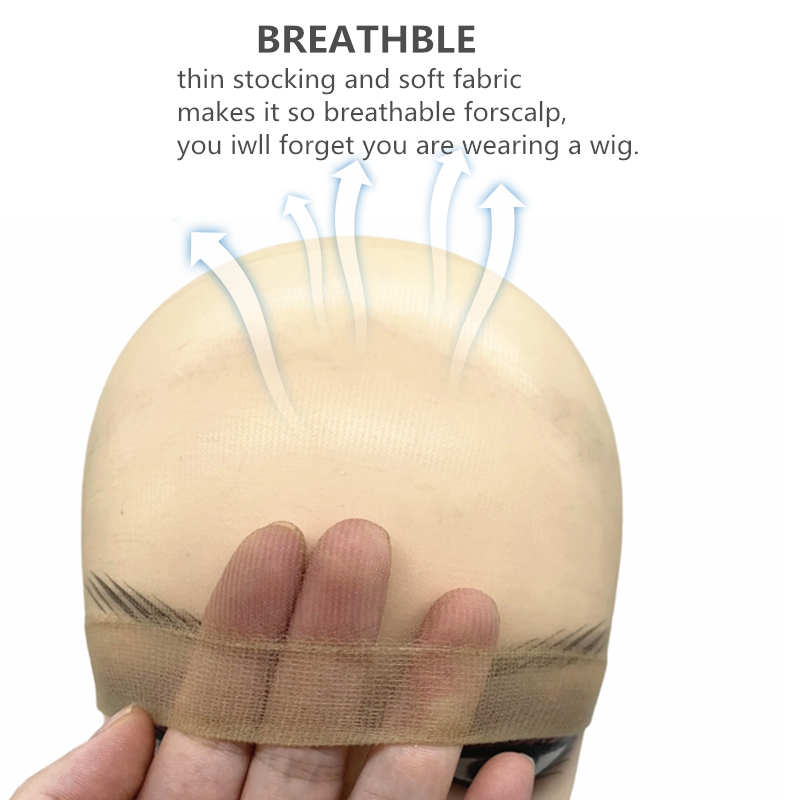 AliExpress 2/10/24Pieces Ultra-Thin HD Sheer Wig Caps for Women Invisible Stocking Bald Cap Lace Front Wig Accessories, view 6