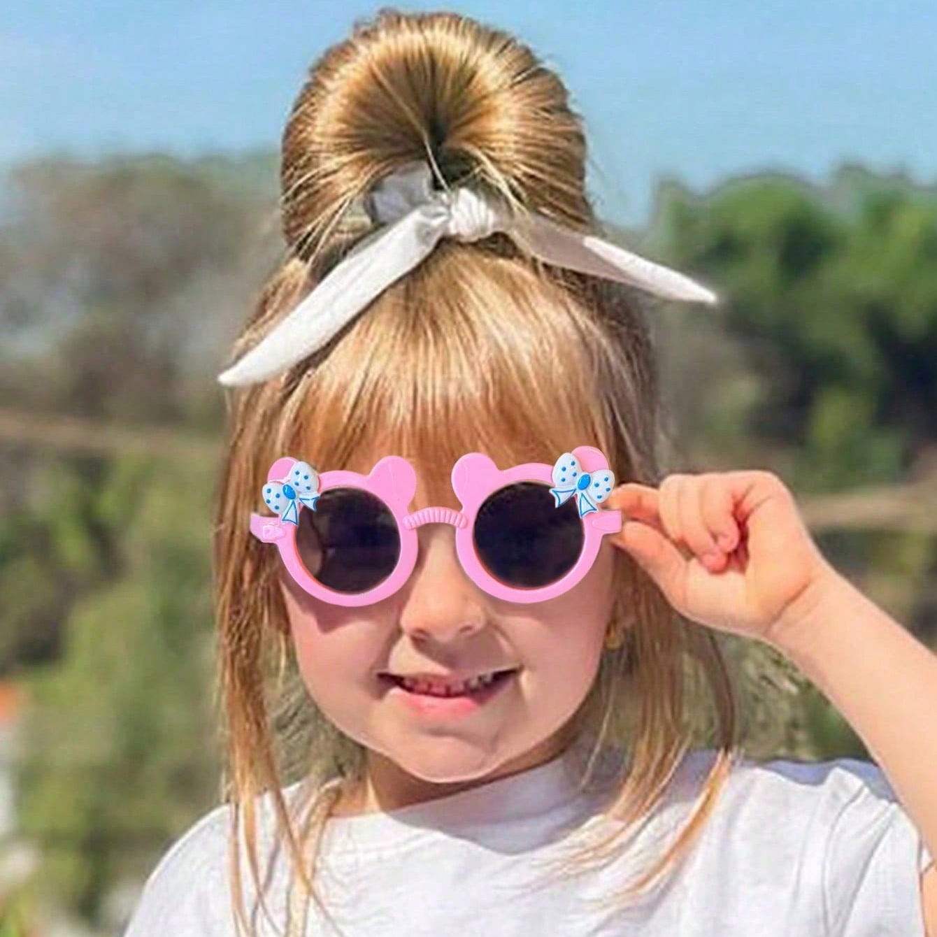 AliExpress 2/3Pcs Boy Girl Cute Bear Frame Bowknot Kids Children Fashion Glasses Eyewear, view 2