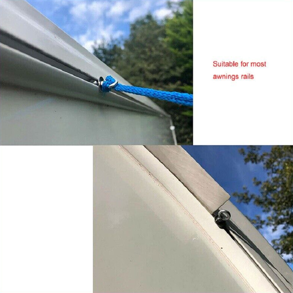 AliExpress 2/4/6/8pcs Awning Rail Stoppers 6mm Stops Motorhome Campervan Caravan Stainless Sliding Rail Track Lifting Ring Screw Slip Ring, view 6