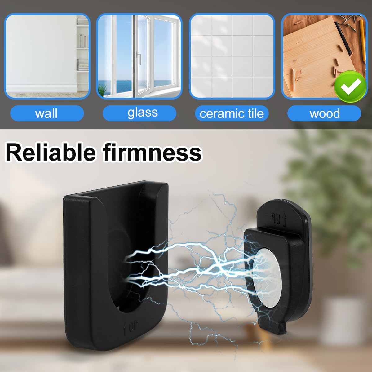 AliExpress 2/4/6 Magnetic Remote Control Bracket Wall Mounted - Curved and Straight Remote Control Storage Self Adhesive Storage, view 2