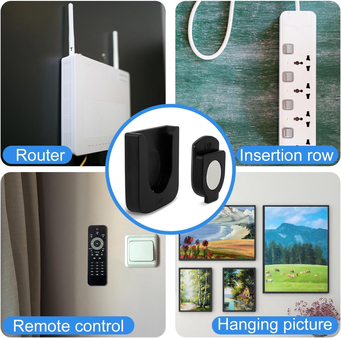 AliExpress 2/4/6 Magnetic Remote Control Bracket Wall Mounted - Curved and Straight Remote Control Storage Self Adhesive Storage, view 5