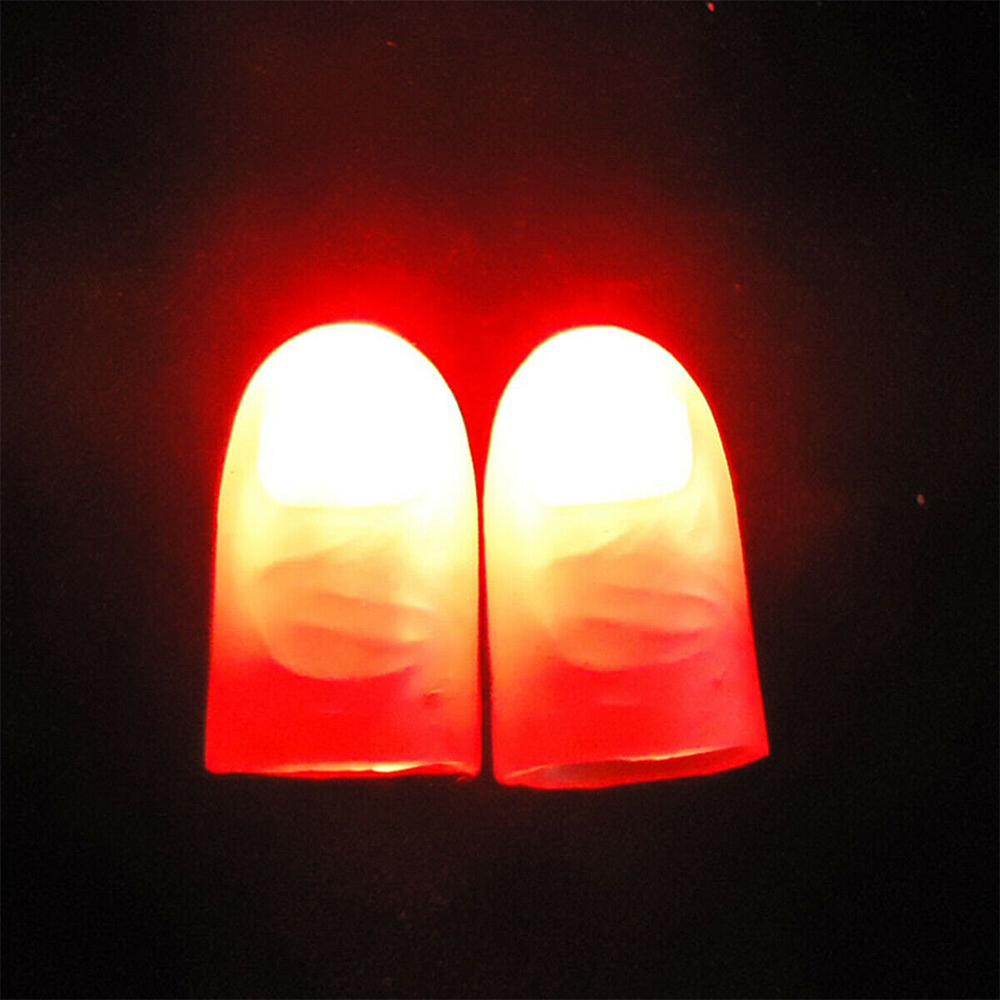 AliExpress 2/4/6pcs Magic Light Up Finger Fingers LED Tricks Thumb Props Christmas Christmas Festival Party Novelty Funny Toys