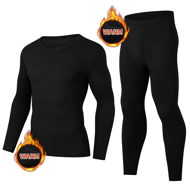 AliExpress 2/4 Piece Men's And Teenagers' Thermal Underwear Set Simple And Fashionable Long Sleeve Bottoming Shirt Elastic Waist Trousers P, view 2