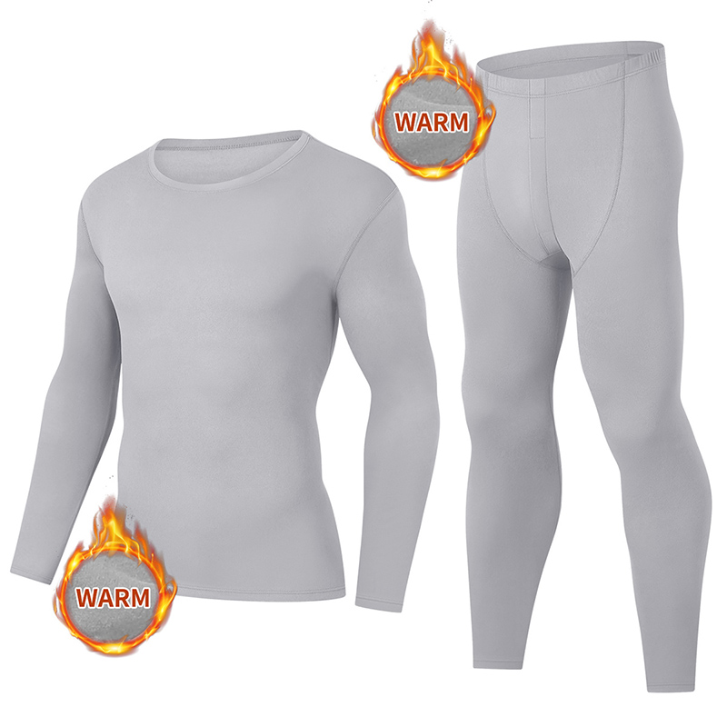 AliExpress 2/4 Piece Men's And Teenagers' Thermal Underwear Set Simple And Fashionable Long Sleeve Bottoming Shirt Elastic Waist Trousers P, view 3