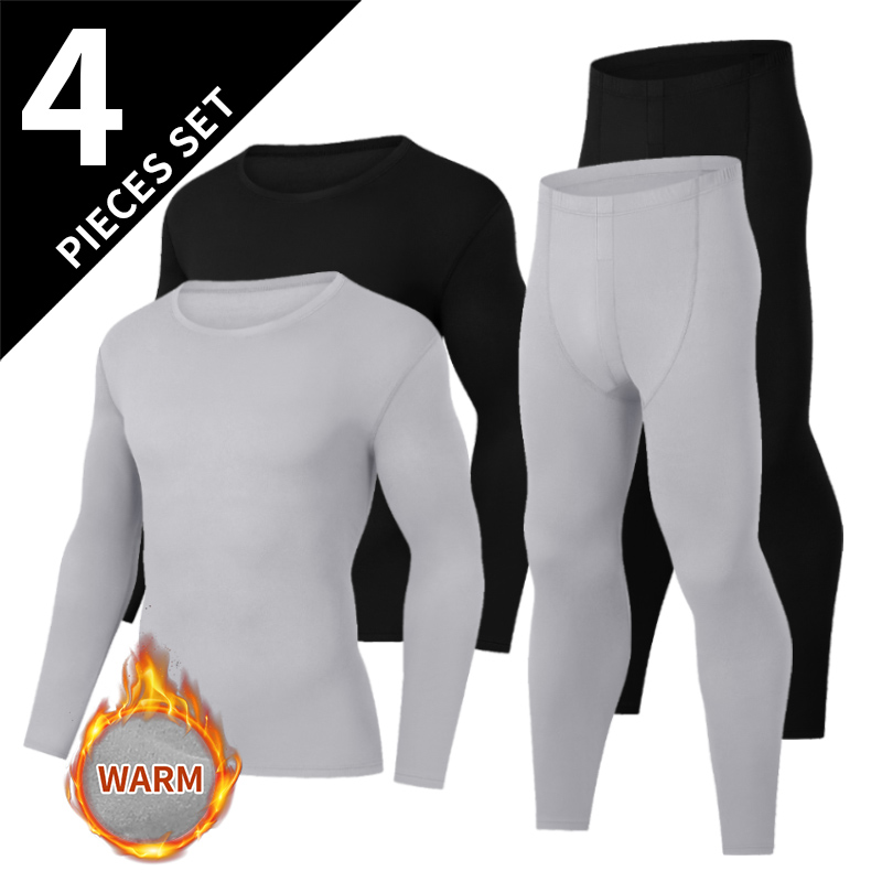 AliExpress 2/4 Piece Men's And Teenagers' Thermal Underwear Set Simple And Fashionable Long Sleeve Bottoming Shirt Elastic Waist Trousers P, view 6