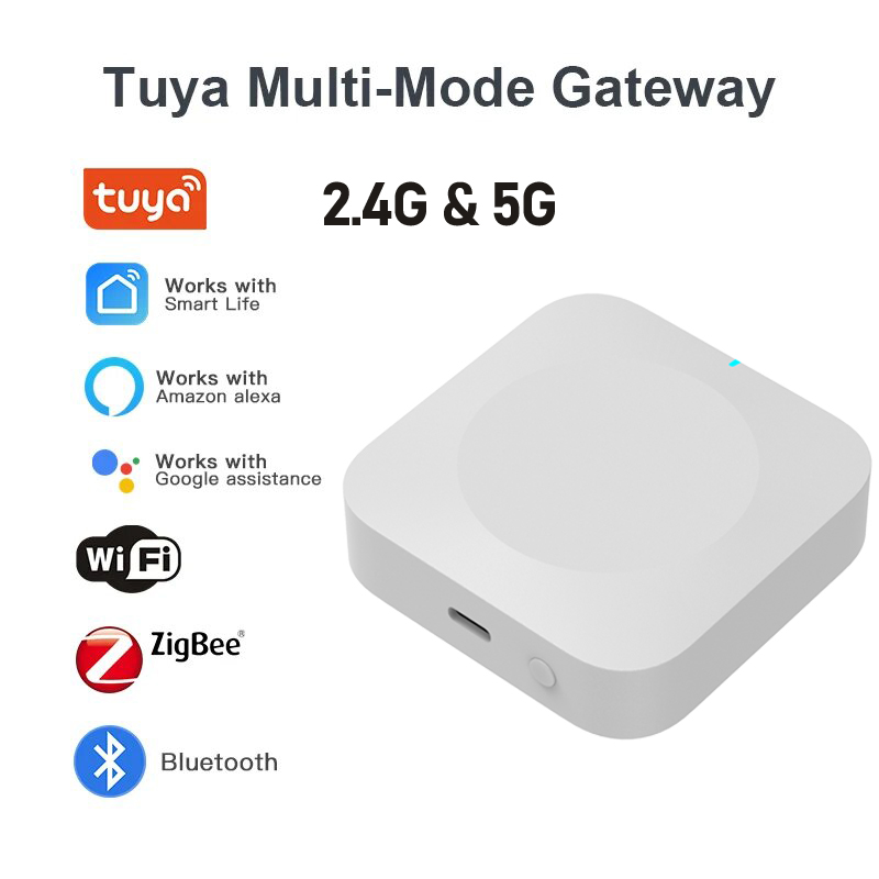 AliExpress 2.4G 5G Tuya ZigBee Bluetooth Wireless Gateway Hub Multi-Mode Bridge Mesh Remote Controller Smart Life APP Alexa Google Home