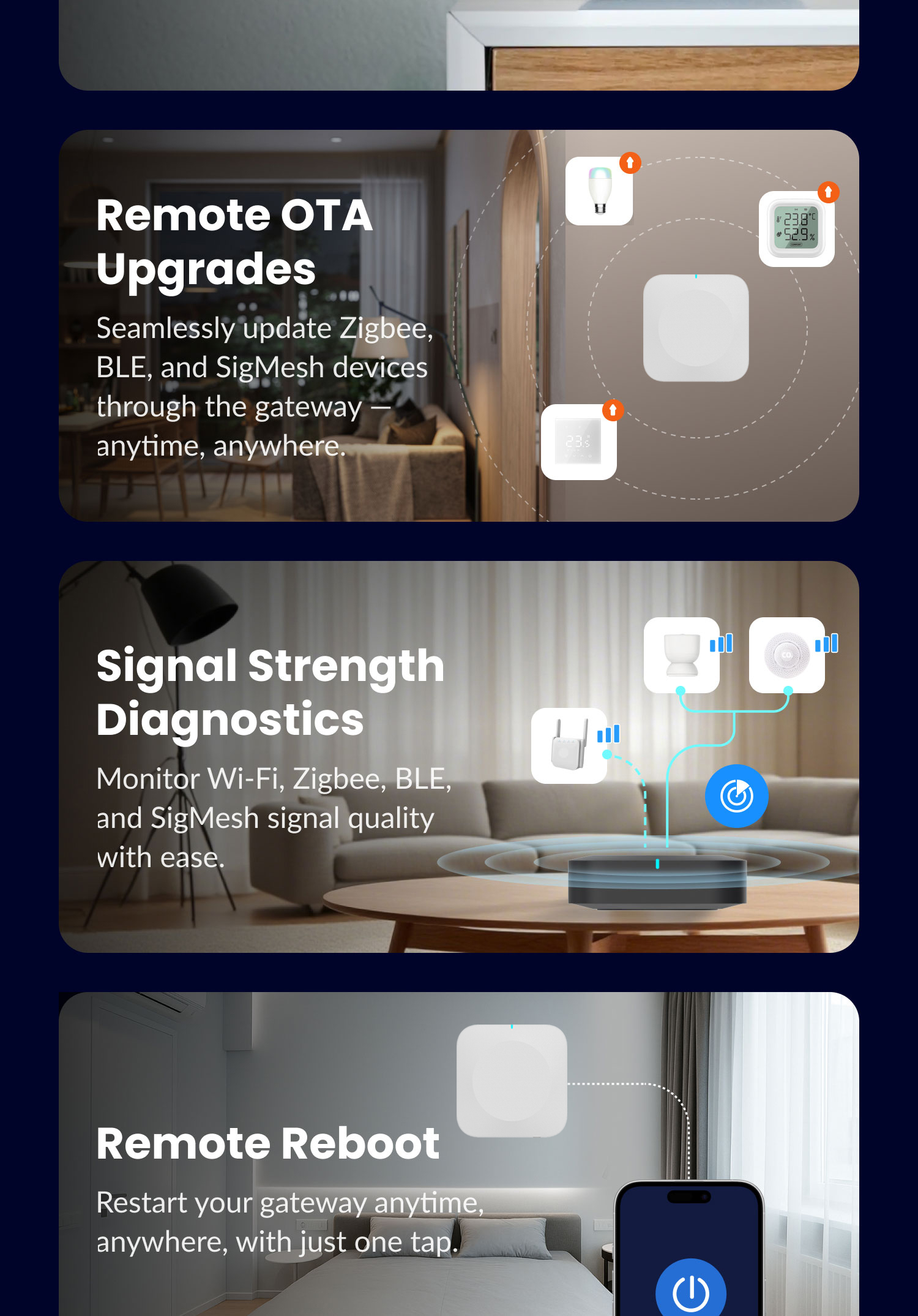AliExpress 2.4G 5G Tuya ZigBee Bluetooth Wireless Gateway Hub Multi-Mode Bridge Mesh Remote Controller Smart Life APP Alexa Google Home, view 5