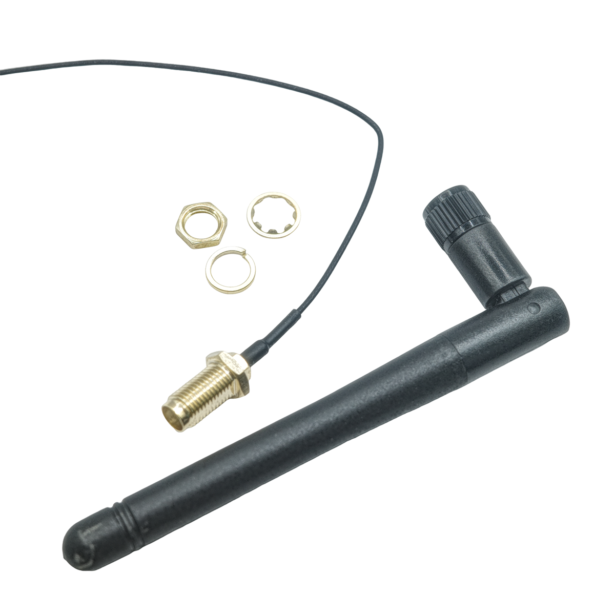 AliExpress 2.4G fold antenna gain 3dbi sma female SMA male pigtail Extension Cable for wifi zigbee 2.4GHZ net card, view 2